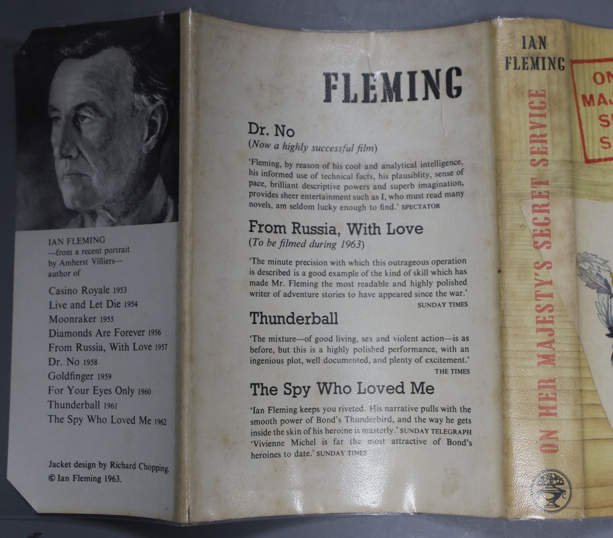 Fleming, Ian - On Her Majestys Secret Service, 1st edition (1st impression), d/wrapper, 1963